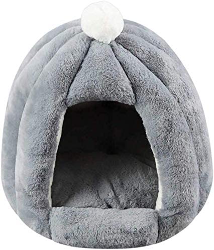  HAODEE Suave Felpa de Invierno Caliente para Mascotas Cama para Perros pequeños Gato Saco de Dormir Cachorro Cama de Calabaza Blue 