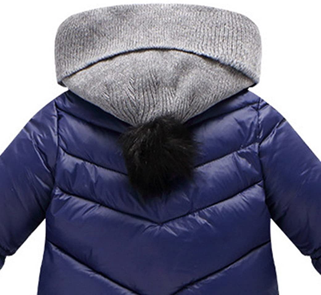  Happy Cherry Ropa de Una Pieza Prenda Exterior Chaqueta de Invierno con Capucha Mono Calentito Enterizo para 0-2 Años Bebés Niños Niñas 