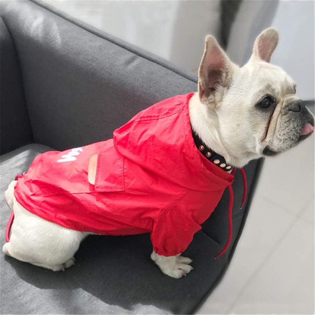  HBHUBO Ropa para Perros para Perros pequeños Chaqueta Impermeable para Chihuahua del Impermeable de Vestuario para Mascotas Cachorro de Bulldog francés de Yorkshire,Negro,XXXL 