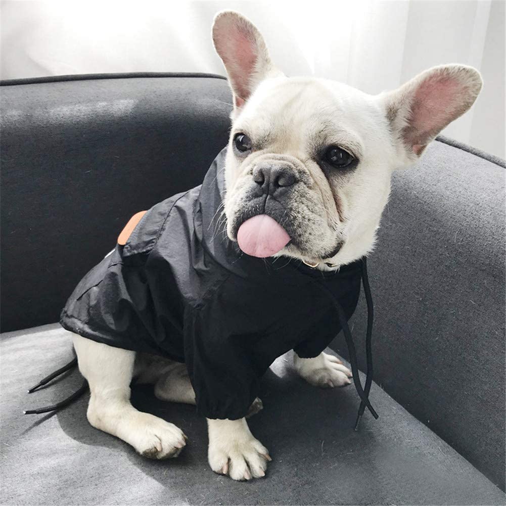  HBHUBO Ropa para Perros para Perros pequeños Chaqueta Impermeable para Chihuahua del Impermeable de Vestuario para Mascotas Cachorro de Bulldog francés de Yorkshire,Negro,XXXL 