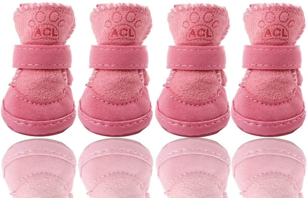  HCBDQQ Zapatos De AlgodóN para Perros Y Gatos Temporada De OtoñO E Invierno Suministros De Calor para Mascotas Botas Antiesquí para Teddy O Cachorros 1 