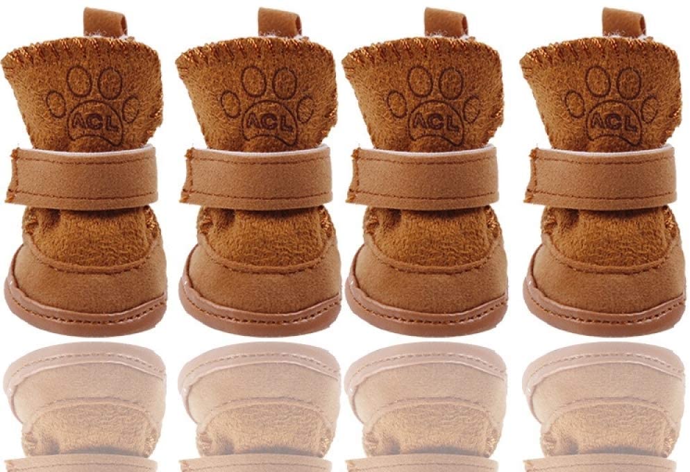  HCBDQQ Zapatos De AlgodóN para Perros Y Gatos Temporada De OtoñO E Invierno Suministros De Calor para Mascotas Botas Antiesquí para Teddy O Cachorros 1 