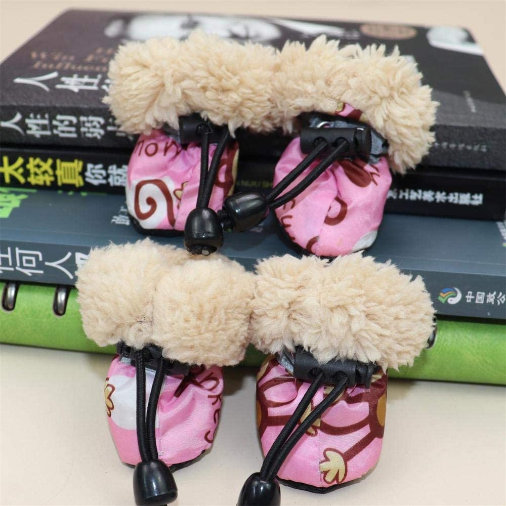  HCBDQQ Zapatos De Fondo Suave para Perros De CompañíA Cubierta Antideslizante para Pies De Mascota Botas De Lluvia para NiñOs PequeñOs Adecuado para Perros PequeñOs Medianos como Teddy 4 