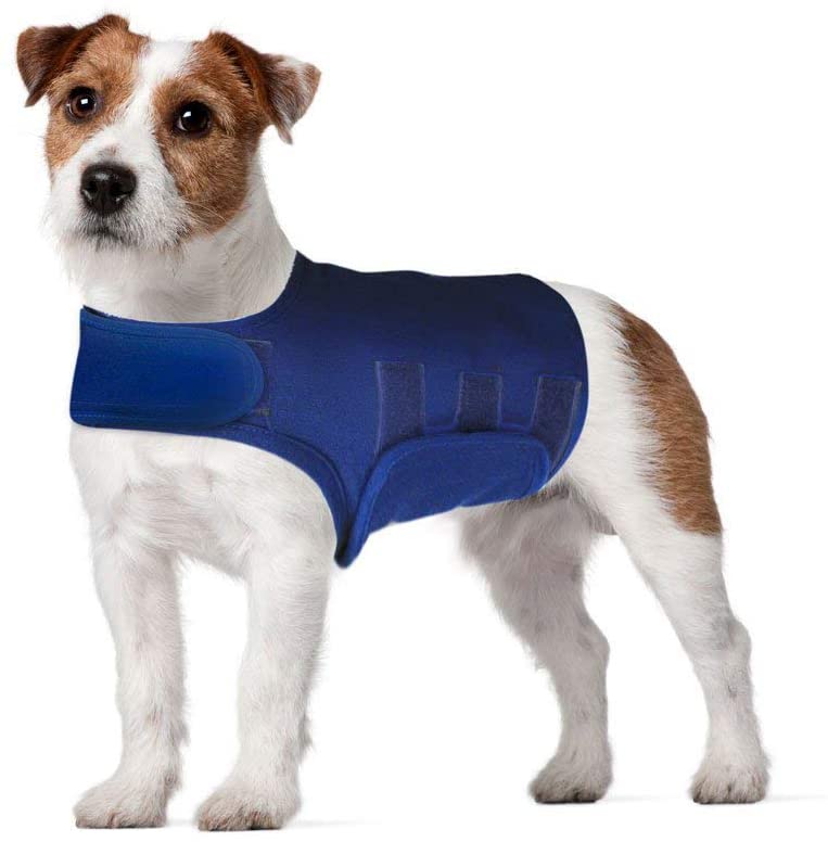  Hothuimin Thunder Camisa para Perro, Perro Ansiedad Chaqueta, Perro Ansiedad Camiseta, Mascota Perro Calming Chaleco para Trueno, Ansiedad y Alivio del Estrés 