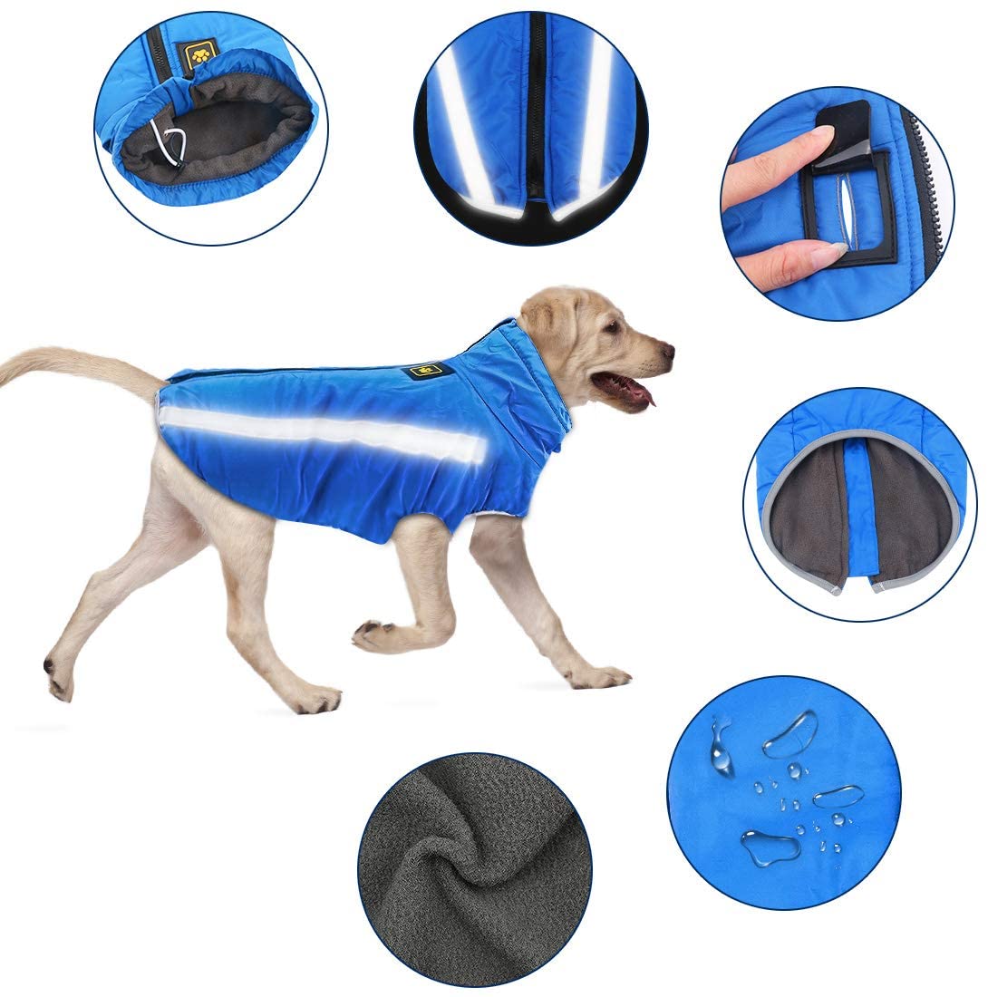  Idepet - Chaquetas para Perro Grande 