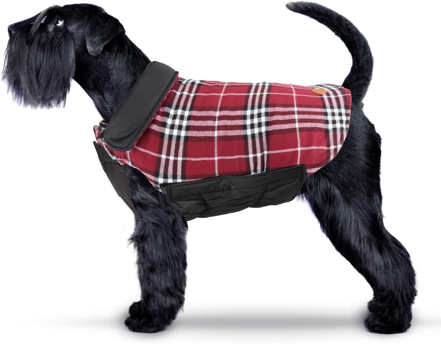  IREENUO Abrigo Perro Chaqueta Perro Invierno Ropa Escoces Acolchado para Perro Pequeño y Mediano 