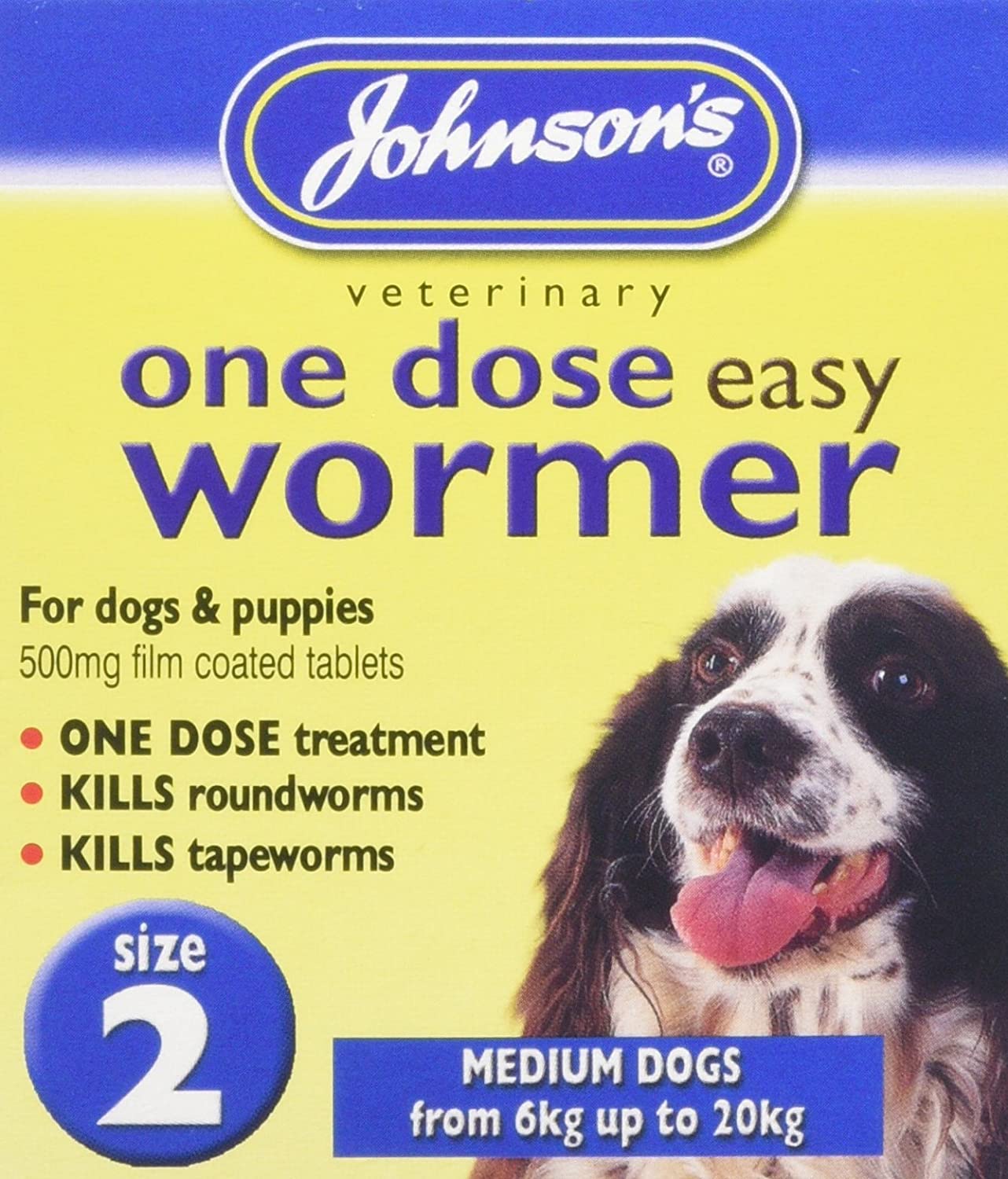  Johnsons Vet Easy One Dose Wormer, Size 2 