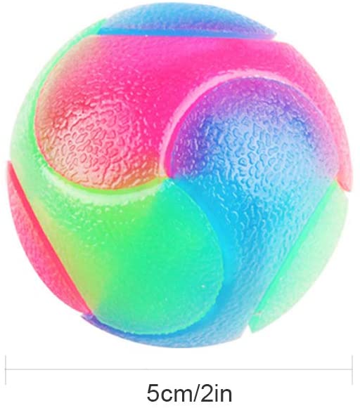  Juguete de Pelota para Perros, Juguete de Pelota Elástica con Parpadeo LED, Juguete Molar de Goma, Bola Interactiva de Mordedura de Perro, Juguete de Pelota de Salto para Perros, Juguete para Mascotas 