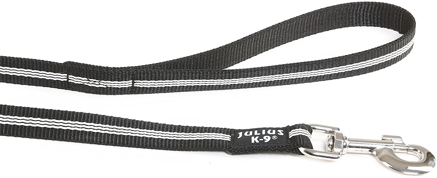  Julius-K9 216-NL-2S Correa Tubular de IDC con Asa, 2 M x 19 mm, Negro 