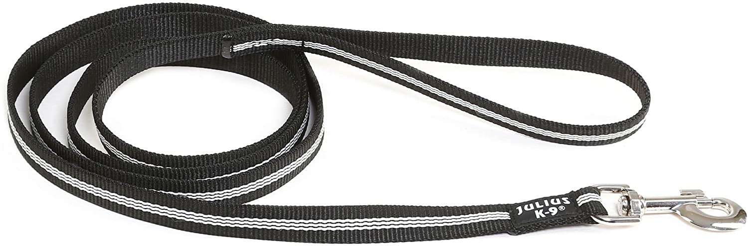  Julius-K9 216-NL-2S Correa Tubular de IDC con Asa, 2 M x 19 mm, Negro 