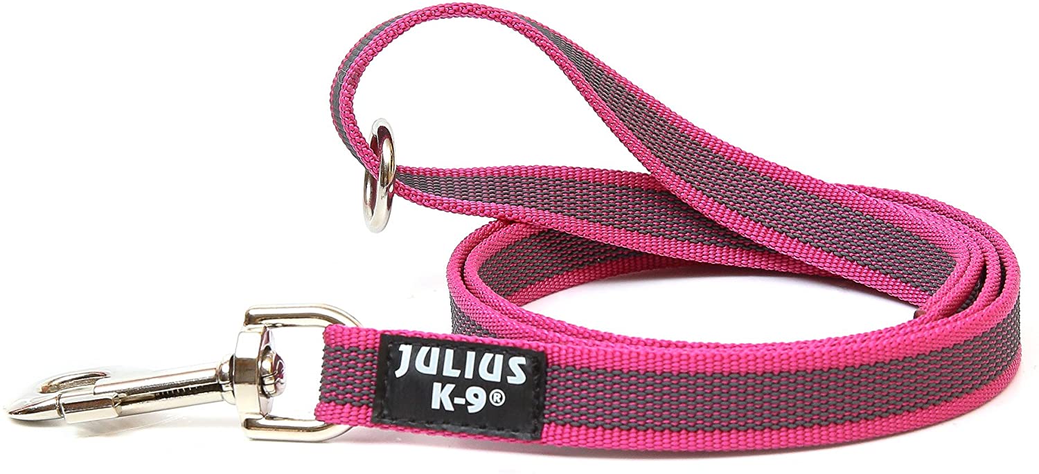  Julius-K9 Correa, Rosado-Gris, 2 cm 