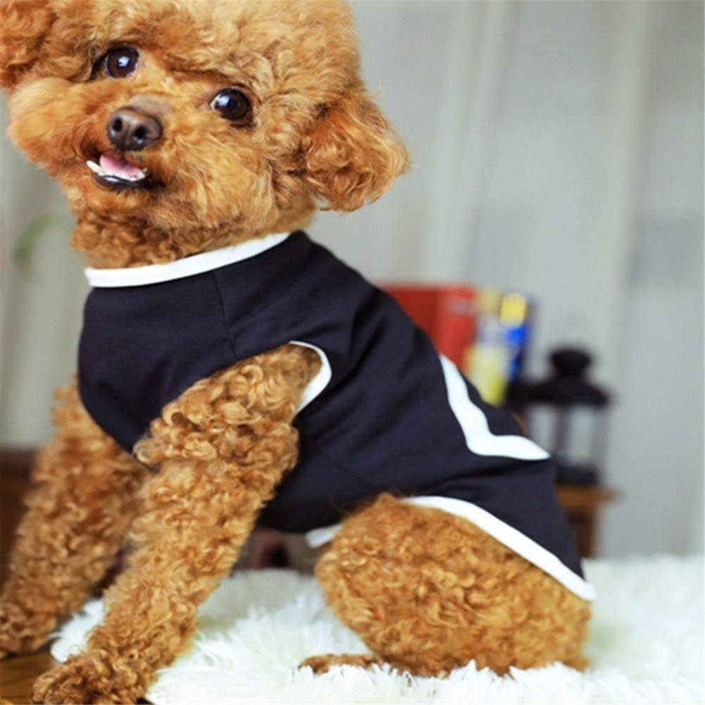  JZTRADE Ropa para Gatos Verano Verano Ropa para Perros Ropa para Perros pequeños Abrigo de Perro Ropa de Perro para el Verano Bulldog Francés Ropa Black,XL 