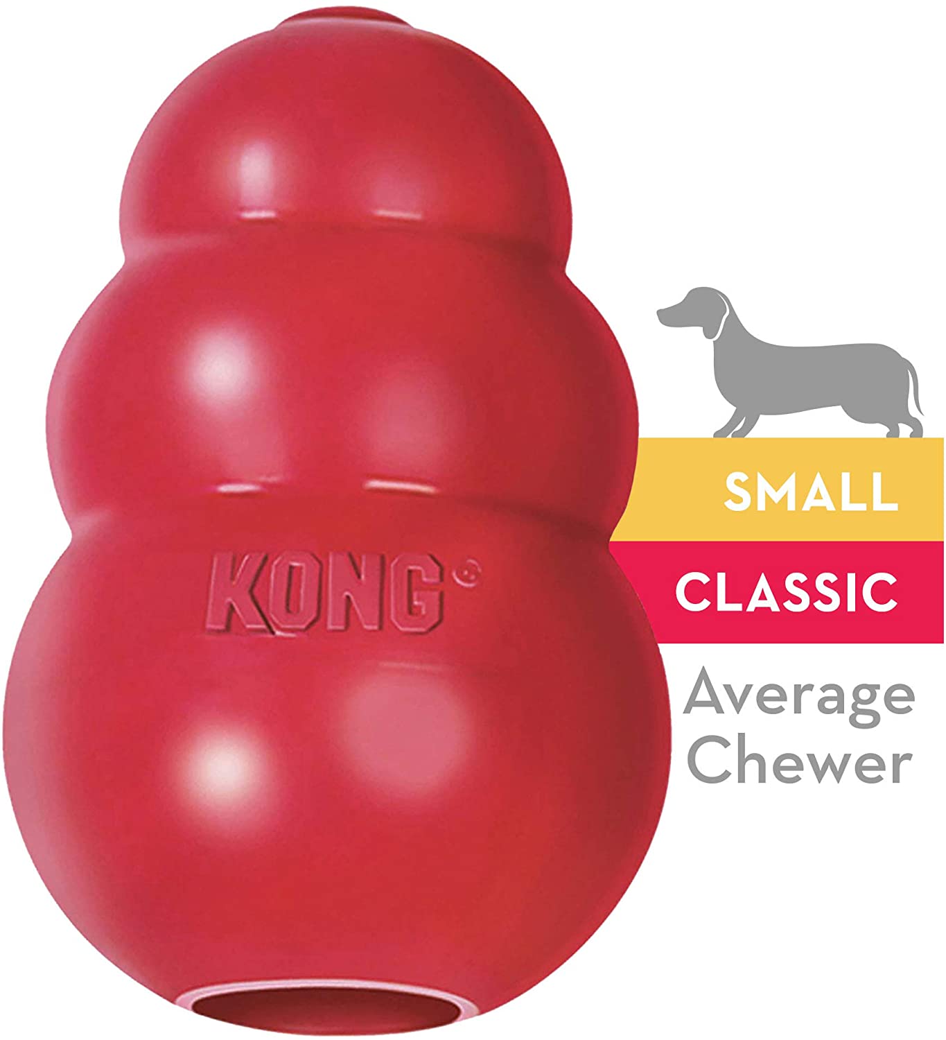  KONG - Classic - Juguetede resistente caucho natural - Para morder, perseguir o buscar - Raza XL 