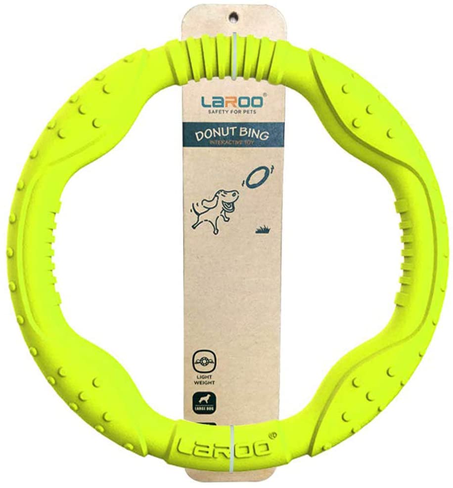  LaRoo Dog Frisbee Dog Disc Toy, Disco de Lanzamiento Duradero para Perros Fuertes para Perros pequeños, medianos y Grandes, Deporte, Ejercicio, Actividad y Juegos al Aire Libre (30 cm Verde) 