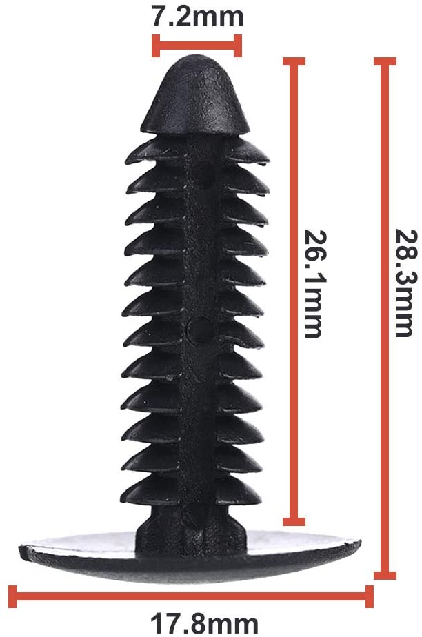  Leaftree - Remaches Hebillas Tornillos Reemplazables Agujero de Sujetador Universal 5.5-6.5mm 50pcs 