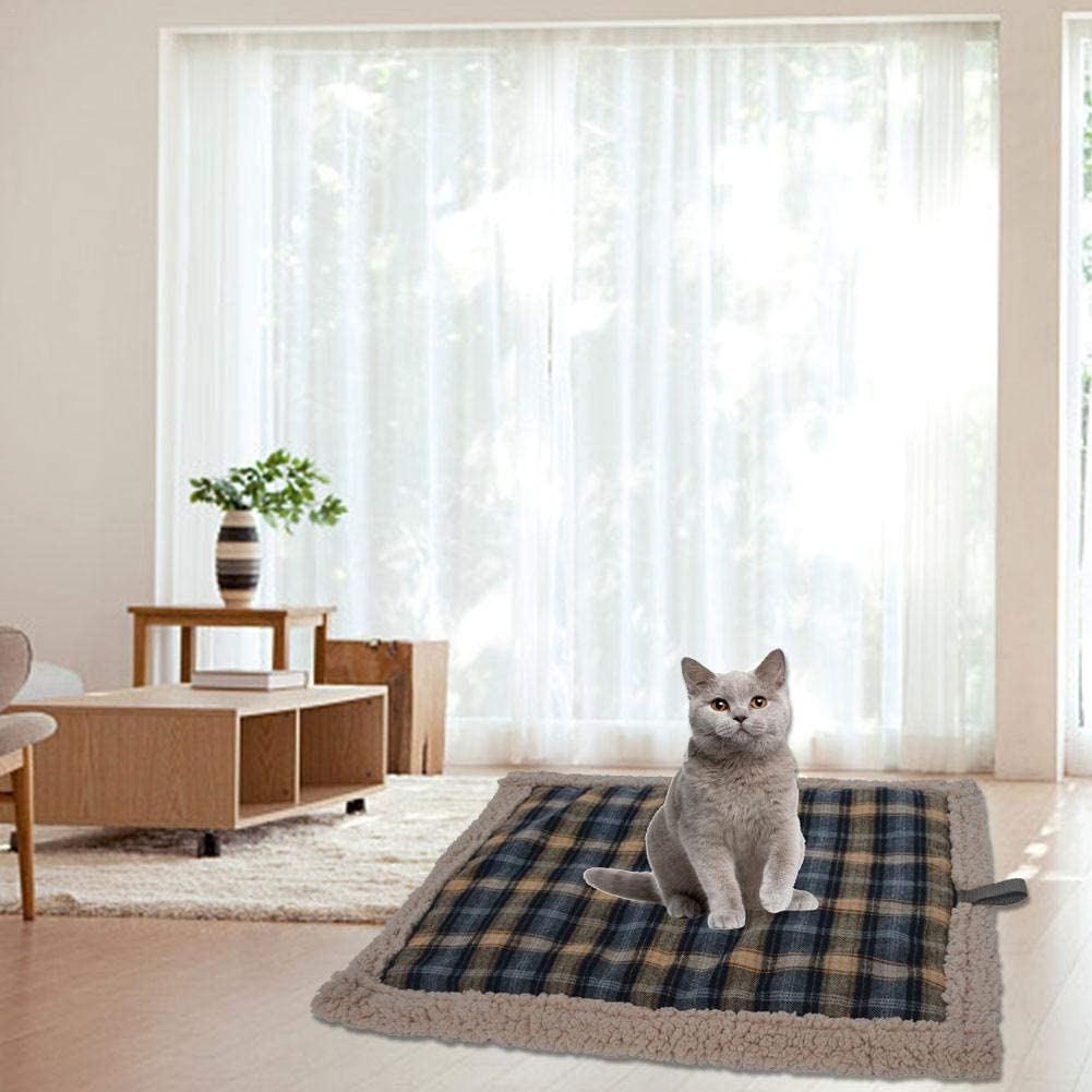  Letway Almohadilla térmica para Mascotas, Cama para Gatos autocalentable Súper Suave Cómodo Cojín de Calentamiento Lavable para Gatos Gatitos Perros Cachorro (21,65 x 16,93 Pulgadas) Famous 