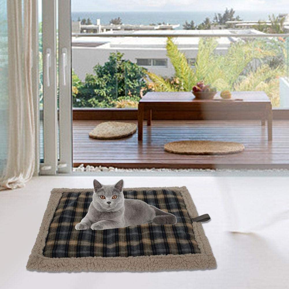  Letway Almohadilla térmica para Mascotas, Cama para Gatos autocalentable Súper Suave Cómodo Cojín de Calentamiento Lavable para Gatos Gatitos Perros Cachorro (21,65 x 16,93 Pulgadas) Famous 