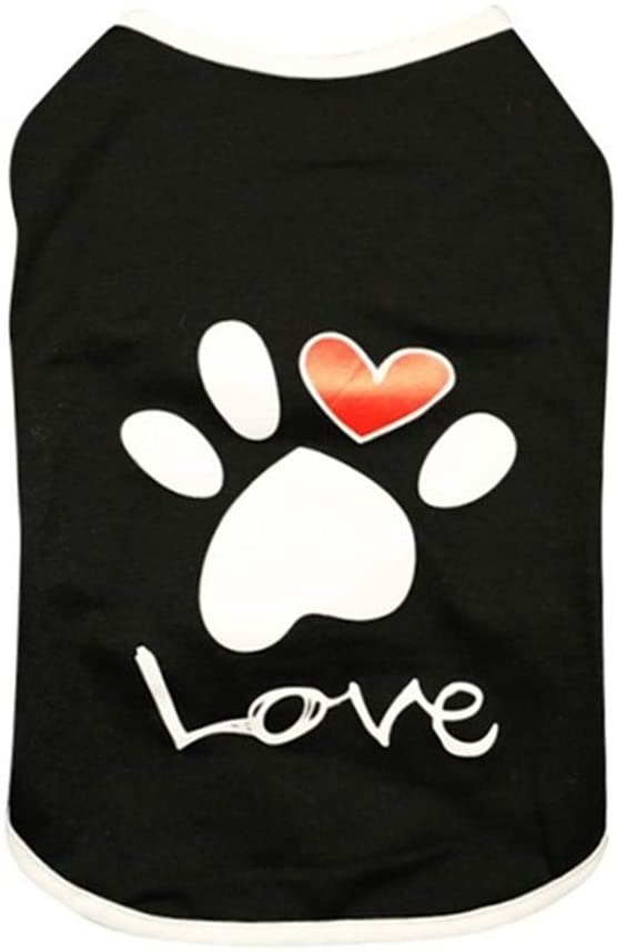  lffopt Ropa para Gatos Verano Verano Ropa para Perros Ropa de Perro para el Verano Ropa para Perros Bulldog Francés Ropa Cachorro Ropa Ropa Linda Black,XL 