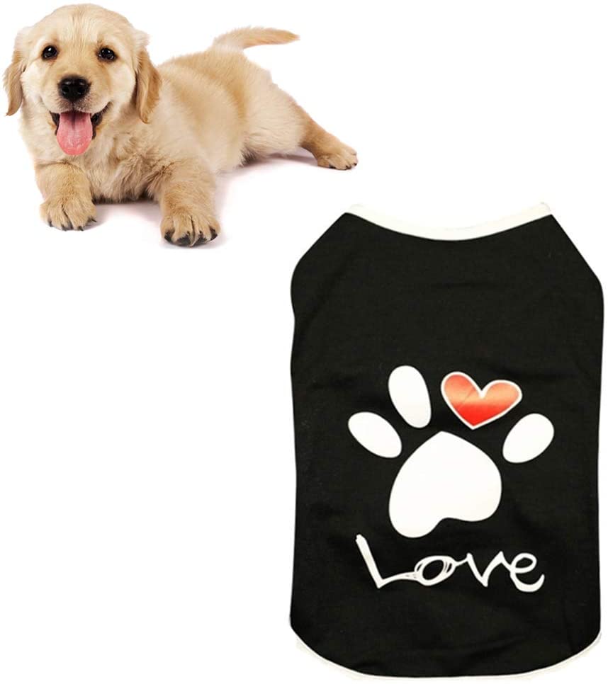  lffopt Ropa para Gatos Verano Verano Ropa para Perros Ropa de Perro para el Verano Ropa para Perros Bulldog Francés Ropa Cachorro Ropa Ropa Linda Black,XL 