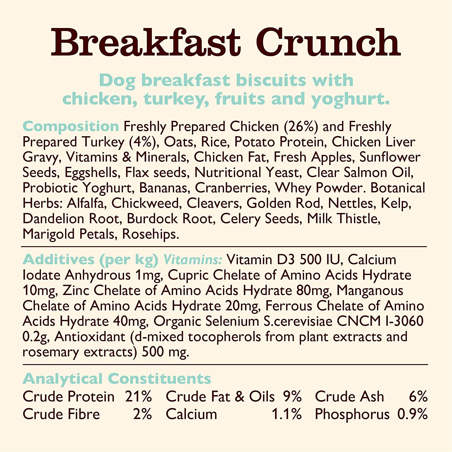  Lily's Kitchen Breakfast Crunch for Dogs 800g 