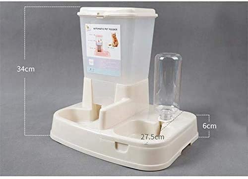  LLDKA Alimentador del Agua de alimentación de Mascotas, dispensador de Agua automático de Comida para Perros tazón extraíble Comedero automático,Azul 