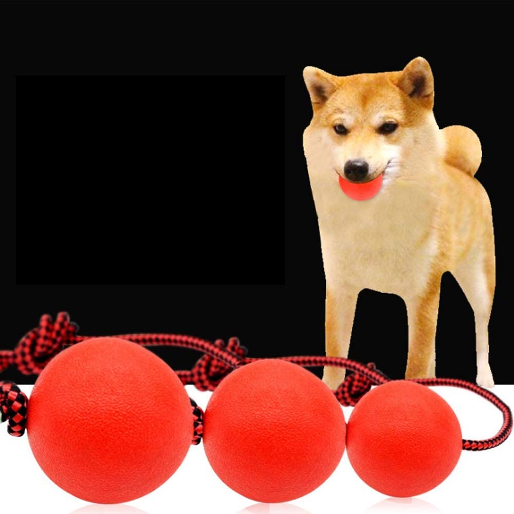  Lxixd Perro Bola del Juguete Hinchable Bola sólida del Perro casero Rubber Ball Juguete Que despide la Bola de la mordedura de Limpieza de los Dientes de mascar VIP Teddy Que Panda Cuerda de Remolque 