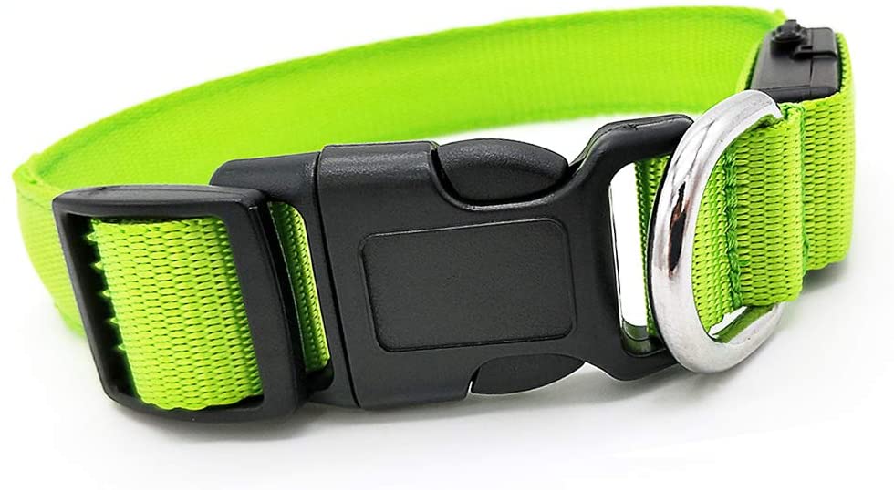  MASBRILL Collar de Perro Recargable de Seguridad LED - Collar Seguro Intermitente para Mascotas - Impermeable 