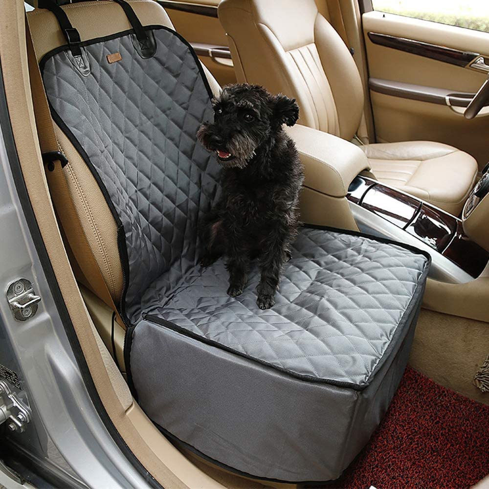  Maxmer Capazo de Perro Transportín 2-1 Multiuso Plegable Asiento del Coche Portador Perro Mochila Coche para La Aerolínea de Viajes, Color Gris 