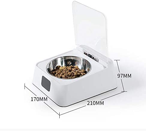  MCYYY Cat Bowl Dog Bowl Alimentador Inteligente Cat Automatic Abre la Cubierta Anti-cucaracha Anti-Rata A Prueba de Humedad Lavabo de Alimentos para Mascotas 