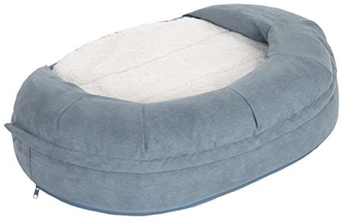  Memory Foam Dog Bed Gris de Perro Cama, y Transpirable Cama ortopédica de Espuma con Funda extraíble y Lavable. – Ideal para Perros o Perros Deportivos de Edad 