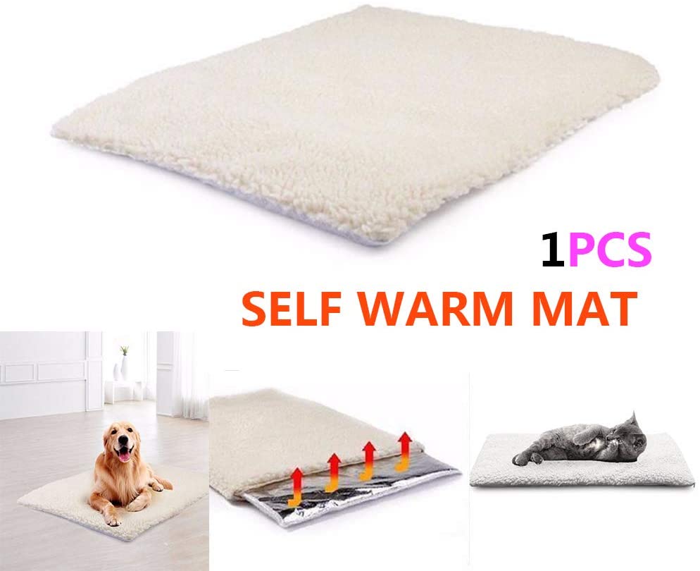  MENGZHEN 1 UNID Autocalentable Manta Almohadilla Calentamiento Y Lavable Pet Calefacción Almohadilla Calentadora Estera Manta Térmica para Perro Gato Size L (90X64cm) 