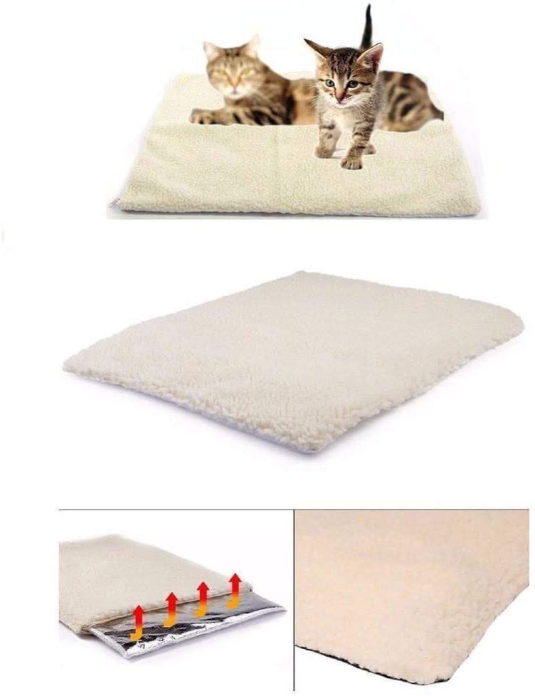  MENGZHEN 1 UNID Autocalentable Manta Almohadilla Calentamiento Y Lavable Pet Calefacción Almohadilla Calentadora Estera Manta Térmica para Perro Gato Size L (90X64cm) 