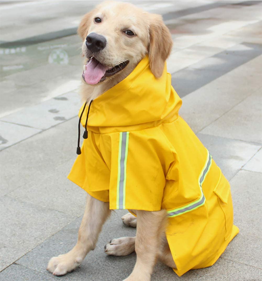  Morezi Chubasquero para Mascotas, Impermeable, Ajustable, Resistente al Viento, Transpirable, para Cachorros, Perros pequeños, medianos y Grandes 