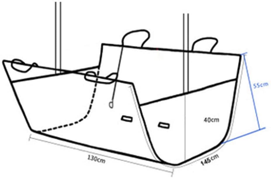  MYYXGS Funda De Asiento De Coche para Perros, Impermeable, Resistente A Los ArañAzos Y Cubierta Antideslizante De Asiento Trasero Tipo Universal para Todos Los Coches 130 * 145 * 40 Cm 