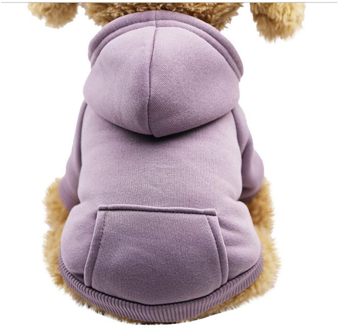  NA Sudaderas con Capucha de poliéster con Bolsillo Ropa para Perros Ropa para Mascotas Ropa de Invierno cálida para Perros Marrón XS 