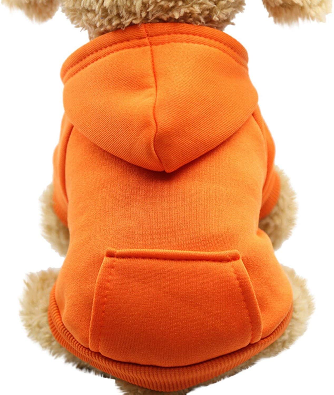  NA Sudaderas con Capucha de poliéster con Bolsillo Ropa para Perros Ropa para Mascotas Ropa de Invierno cálida para Perros Marrón XS 