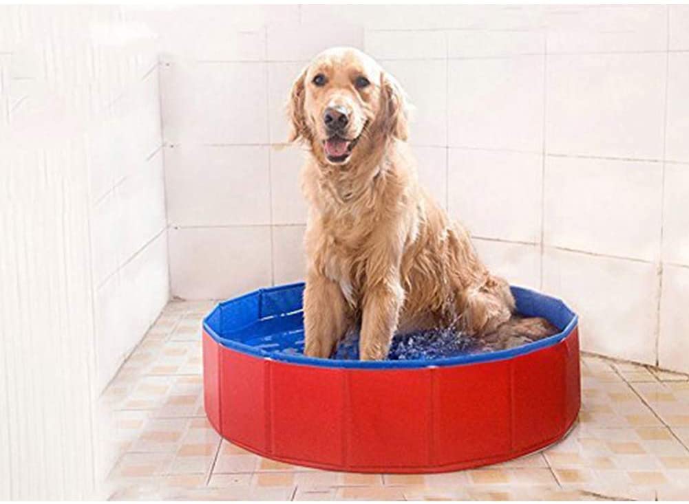  NaiCasy Plegable Perro de Mascota portátil Piscina Baño Gatos Baño Lavadora para al Aire Libre, Productos para Perros 