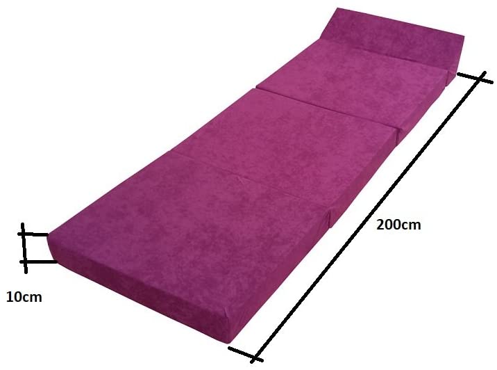  Natalia Spzoo Colchón Plegable Cama de Invitados colchón de Espuma 200x70 cm FM (Violeta) 