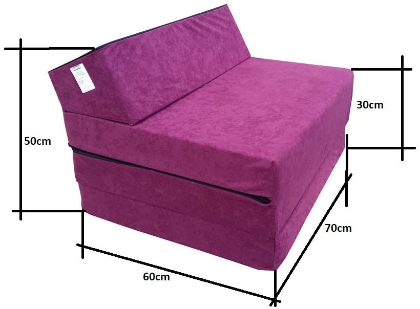  Natalia Spzoo Colchón Plegable Cama de Invitados colchón de Espuma 200x70 cm FM (Violeta) 