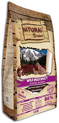  Natural Greatness Pienso seco para Gatos Receta Wild Instinct. Ultra Premium - Cat & Kiiten - Todas Las Razas. 6 kg 