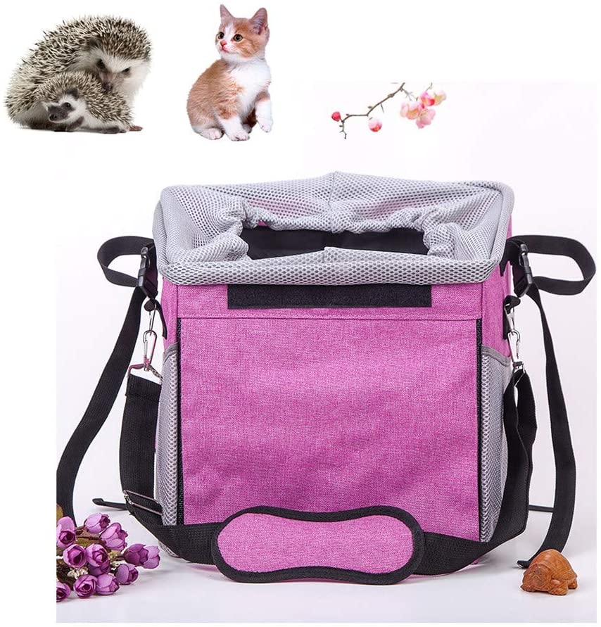  NBMNM Bolsa para Mascotas, Bolsa De Cesta De Bicicleta Transpirable Neta Mochila Gruesa Impermeable Oxford De Viaje para Automóvil Delantero Y Trasero Solo Asiento 