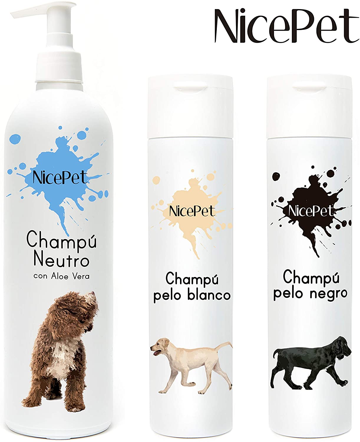  NicePet Champu Perros Pelo Blanco 