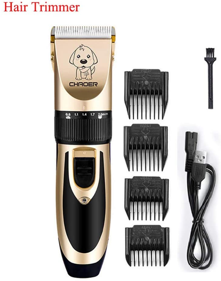  nobrand Mascotas Recortador De Pelo Perro Gato Cortapelos para Pequeñas Mascotas Medianas Grandes Electric Nail Clipper Conjunto 110-240V 24 Dientes 