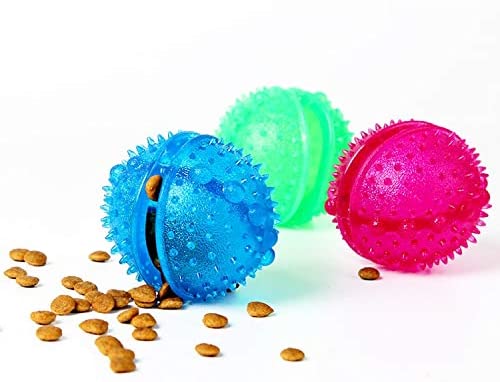  PEISHI Juguetes para Mascotas Juguete Bola del alimento for Mascotas YJ Fuga Golden Retriever Molar Bite Diente Resistente Juguete, diámetro: 8 cm, Color al Azar de Entrega Agradable 