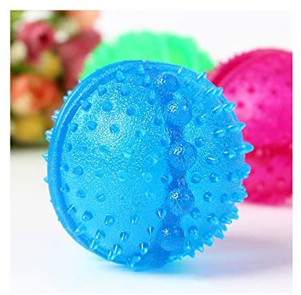  PEISHI Juguetes para Mascotas Juguete Bola del alimento for Mascotas YJ Fuga Golden Retriever Molar Bite Diente Resistente Juguete, diámetro: 8 cm, Color al Azar de Entrega Agradable 