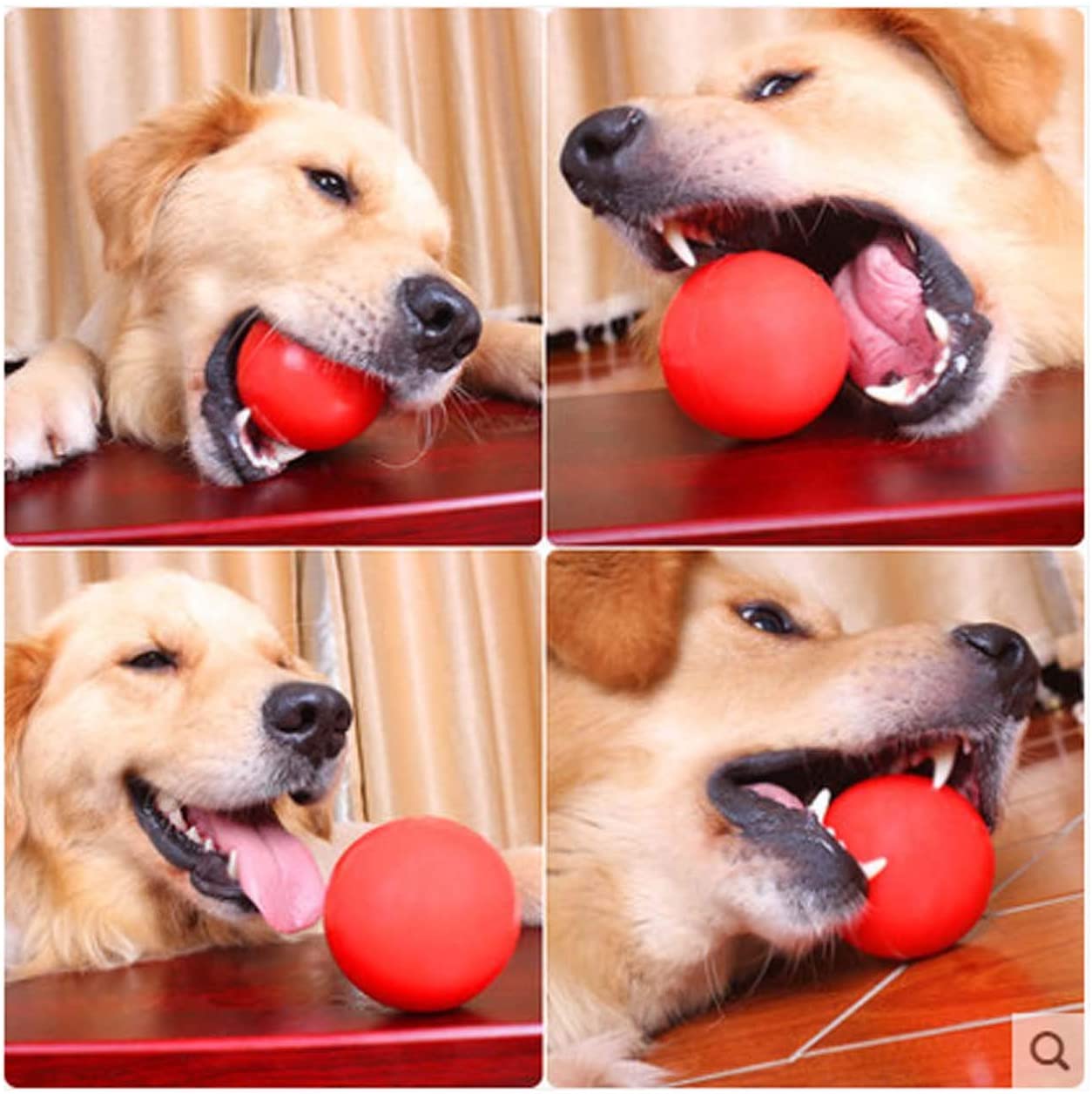  Pelota de juguete pelota de entrenamiento de mascotas caucho sólido bola elástica mordedura de perro resistente sólido juguete interactivo pelota que bota de goma para perros un grupo de tres 