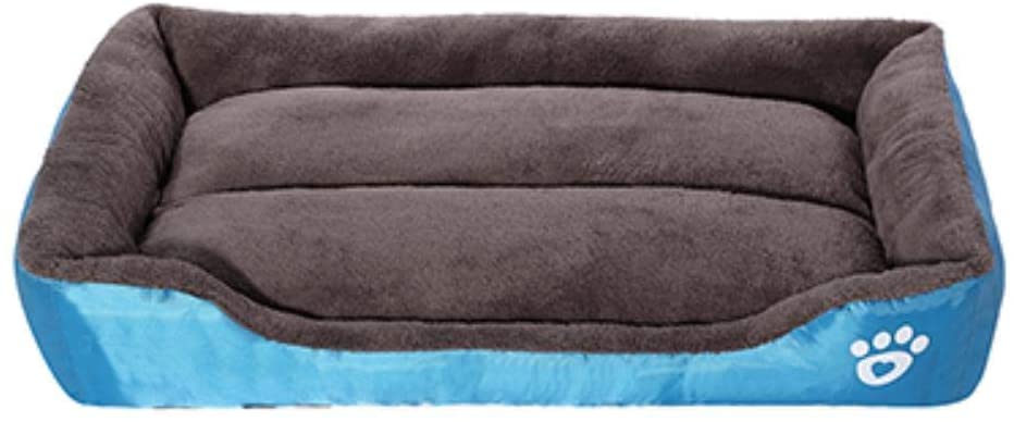  PENVEAT Mascota Cama para Perros Calentador Casa para Perros Nido de Material Suave Cestas para Perros Otoño e Invierno Perrera Caliente para Cachorros de Gato, Azul, XL 