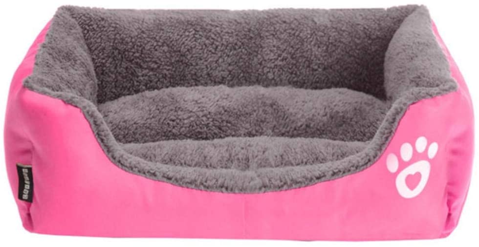  PENVEAT S-3XL Camas para Perros Paw Pattren Sofá para Mascotas Parte Inferior a Prueba de Agua Fleece Suave Estera cálida Nest Cat Bed House Petshop Dropshipping Cama Perro, C, XXL 95cmx75cmx18cm 