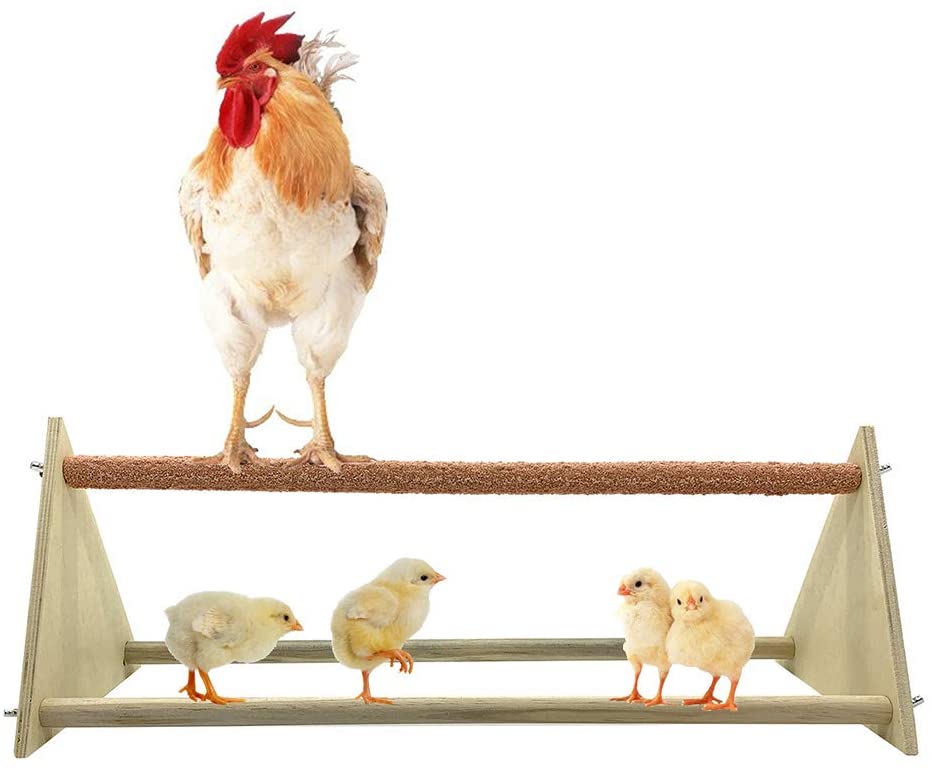  Perca de pájaro para mascotas, juguete para gallinas, triángulo esmerilado, mesa de madera, juguete de gallinas hecho a mano 