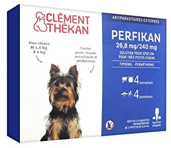  Perfikan antiparasitaire très petit chien 0/5 kg 4 pipettes 